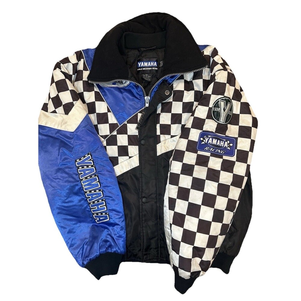 Vintage Yamaha Racing Cold Weather Gear Nylon Zip Jacket KOREA  Size Large Reg